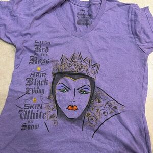 Disney Snow White/ Evil Queen T-shirt Sz XL Purple Cotton Top